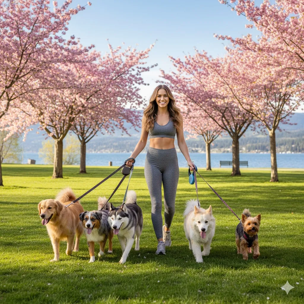 Business owner walking with dog, ready to transition and sell their business